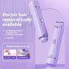 Gqudyi Womens Shaver Dual-Head Trimmer,Rechargeable Electric Shaver for Women,2 in 1 Wet & Dry Electric Trimmer,Square and Round Head Design,Powerful Performance,for Female Shaving(Color:Purple) view 2