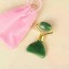 Natural Jade Quartz Crystal Facial Eye Massager Roller Gua Sha Therapy Tool Gift-Green Aventurine Quartz view 2