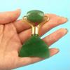 Natural Jade Quartz Crystal Facial Eye Massager Roller Gua Sha Therapy Tool Gift-Green Aventurine Quartz view 3