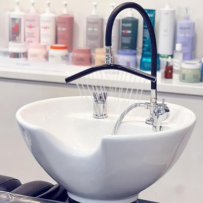 Head Spa Waterfall Shower Head, Hair Wash Head Massage Spa Therapy Bending Waterfall, Head Spa Water Circulation Rack, for Beauty Salon, Hair Station