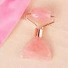 2 in 1 Natural Rose Quartz Crystal Facial Massager Roller + Gua Sha Scraper Tool view 3