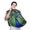 UTRSIFB Adjustable Beard Grooming Apron, Non-Stick Hair Catcher, Waterproof, Peacock Feather view 1