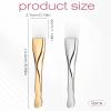 2 PCS Silicone Face Mask Brush Double-End Face Mask Applicator Exfoliating Silicone Facial Brush for Mud Facial Masks (Gold&silver) view 2