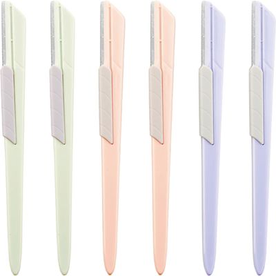 FRCOLOR 6pcs Portable Eyebrow Eyebrow Trimmer Face Hair Shaver with Sliding Cover for Quick and Safe Hair Removal