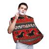 UTRSIFB Waterproof Beard Bib, Non-Stick Hair Catcher for Men's Grooming & Trimming, Southwest Native American Ethnic Horse Dreamcatcher Art Red view 1