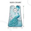 UTRSIFB Beard Trimming Hair Catcher Blue Peacock and White Flowers, Non-Stick Bib Apron, Waterproof, Great for Men's Shaving & Grooming view 3
