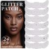 24pcs Glitter Freckles Makeup Patches-Silvery-Face Glitter Speckle, Sparkle Speckles Patches for Women, Cute Fake Freckles, Glitter Freckle Face Tattoo, Accessories for Musical Festival view 1