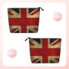 HJBNW Travel Makeup Bag for Women Large Capacity Cosmetic Bags Waterproof Portable Toiletry Bag British Flag Make Up Bags with Zipper Aesthetic Makeup Organizer for Ladies Gift view 2