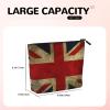 HJBNW Travel Makeup Bag for Women Large Capacity Cosmetic Bags Waterproof Portable Toiletry Bag British Flag Make Up Bags with Zipper Aesthetic Makeup Organizer for Ladies Gift view 3