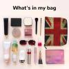 HJBNW Travel Makeup Bag for Women Large Capacity Cosmetic Bags Waterproof Portable Toiletry Bag British Flag Make Up Bags with Zipper Aesthetic Makeup Organizer for Ladies Gift view 4
