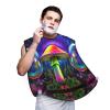 UTRSIFB Suction Cup Beard Grooming Bib, Non-Stick Hair Catcher, Waterproof, Trippy Magic Mushrooms Art view 1