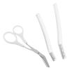 Healvian 1Set Transparent Eyebrow Grooming Set with Comfortable Grip Scissors Portable Eyebrow Trimmer and Safety Oriented Blades for Beginners and Precise Eyelash view 1