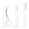 Healvian 1Set Transparent Eyebrow Grooming Set with Comfortable Grip Scissors Portable Eyebrow Trimmer and Safety Oriented Blades for Beginners and Precise Eyelash view 2