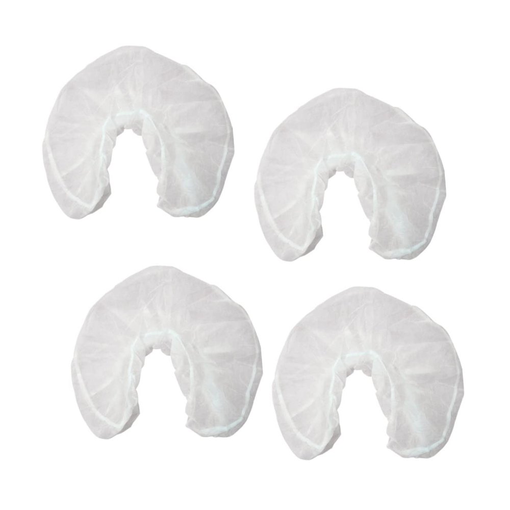 Alipis 50pcs Disposable Non-Woven U-Shaped Headrest Covers for Massage Spa and Travel Soft Comfortable Pillowcase for Hotel Thick Design