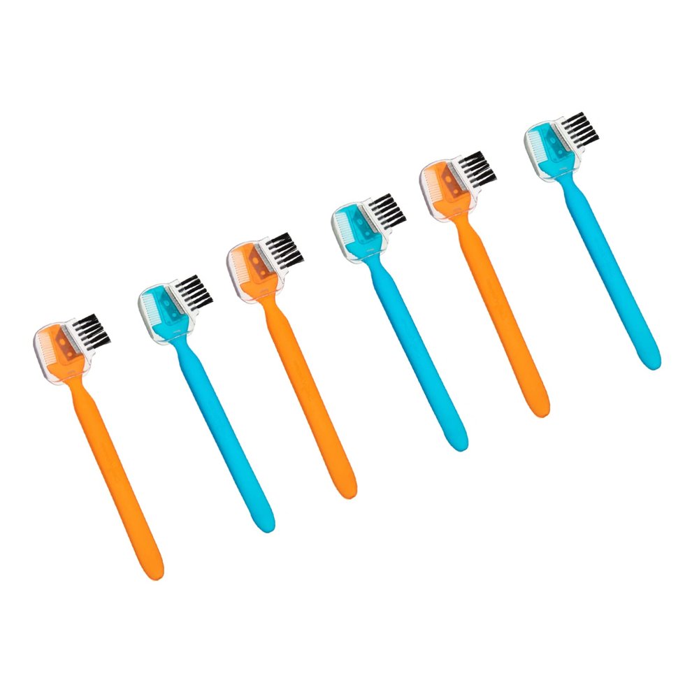 CALLARON 6pcs Eyebrow Shaving Kit Women Facial Tools Brow Razor Shaver Brush Comb Eyebrow Shaper Hair Removal