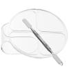 CALLARON 2sets Makeup Mixing Palette Spatula Tool Foundation Palette Portable Makeup Spatula view 1