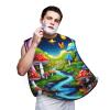 UTRSIFB Waterproof Beard Trimming Bib Mushroom Trippy Magic Butterfly Art, Non-Stick Hair Catcher, Ideal for Men's Shaving & Grooming Sets view 1