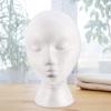 gihusrzx Foam Mannequin Head (1 Pack) - White Foam Wig Stand Head Model for Wigs, Hats, Masks, Hairpieces, Arts, Crafts, DIY Projects, Salon Display, Salon Home and Travel Use White view 3