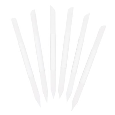 Baluue 6pcs Double-Sided Crystal Glass Nail File Set Manicure Tools for Smooth Filing and Cuticle Care for Home and Salon Use
