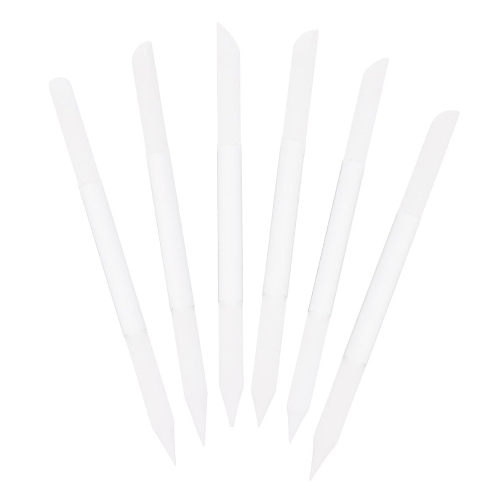 Baluue 6pcs Double-Sided Crystal Glass Nail File Set Manicure Tools for Smooth Filing and Cuticle Care for Home and Salon Use