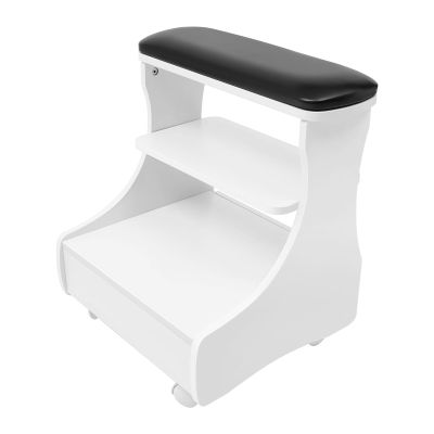 PSUFURV Massage Table, Foot Rest Pedicure Manicure Funiture 44.09 Pounds Load Bearing Capacity Equipped with 4 Universal Wheels with Brakes Comfortable Cushion