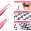 2pcs Lash Cluster Tweezers for Eyelash Extensions Straight and Curved Volume Lash Tweezers Set Lashes Cluster Tweezer for Volume Lashes Extensions, Crafting, Girls Women Beginners view 3