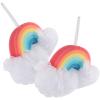 Baluue 2pcs Kids Bath Sponges, Rainbow Design Shower Scrubbers, Exfoliating Sponge for Children, Kids Body Scrubber Multi-Color view 1