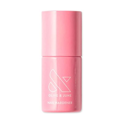 Olive & June Nail Hardener | Strengthens & Protects Nails with Bamboo Extract | Shiny Layer of Protection | Wear Alone or Under Polish | Vegan & Cruelty-Free | Wide Fan Brush for Easy Use