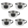 CQJRGF Wholesale 5pcs Men Grooming Shaving Bowls Bowl with Handle Stainless Steel view 1