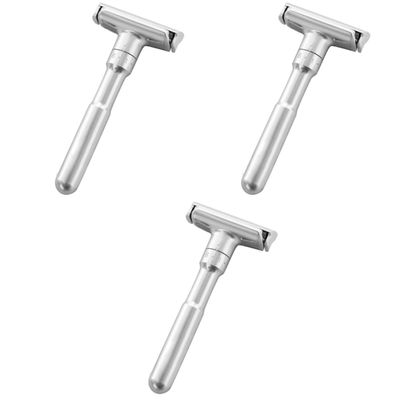 BESTYASH 3pcs Men Shaving Kit Manual Razor Double-sided Beard Shaper Razor Blades Adjustable Shaving Machine