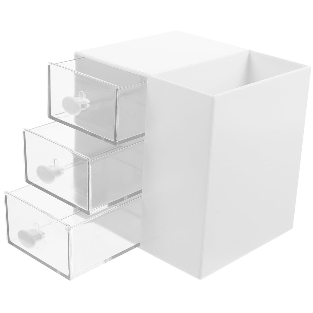 ASAKKURA Makeup Organizer Drawer Style Storage Box for Desktop Bathroom Vanity Cosmetic Holder
