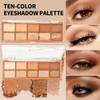 Neutral Nude Brown Eyeshadow Palette  10 Matte & Shimmer Shades in Ivory Cream, Camel, Toffee & Champagne  High Pigment, Blendable, Long-Lasting Eye Shadow for Natural Daily Looks & Mature Eyes view 2