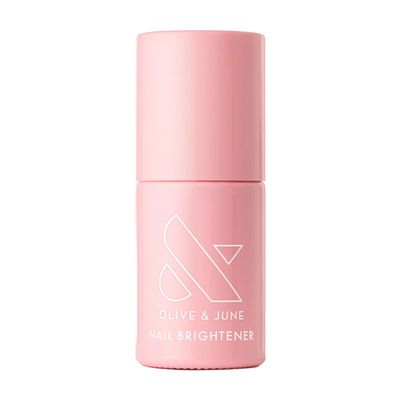 Olive & June Nail Brightener | Instantly Brightens and Conceals Stained or Discolored Nails | Lemon Extract + UV Filters | Pearlescent Shimmer Finish | Vegan & Cruelty-Free | 0.45 fl oz