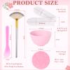 37 PCS Fluffy Fan Brushes for Facials Esthetician Supplies for Facials Set 4 Fluffy Brushes 10 Face Mask Applicator 4 Silicone Facial Bowls 4 Spa Headbands 15 Compressed Facial Sponges view 2