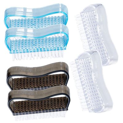 ELAYARD 6pcs Fingernail Scrub Brush Nail Brush for Cleaning Fingernails Nail Art Supplies