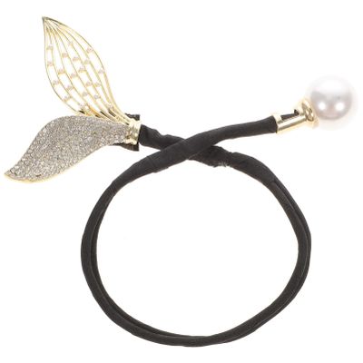 DECORNIJIA Rhinestone Pearl Mermaid Hair Bun Maker Elegant Lazy Curler Accessories for Women Easy-to-Use Hair Styling Tool