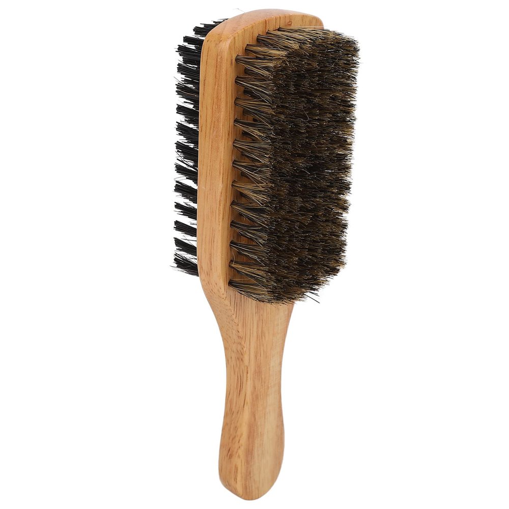 Medium and Firm Fir Beard Brush, Double Sided Mustache Brush Beard Grooming Tool for Smoothing Forming and Maintaining Wave Styles