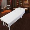Cover Sheet for Massage Table Designed for SPA Use with Hole, White view 3