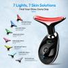7-in-1 LED Face & Neck Massager  Skin Firming, Anti-Aging, Vibration & Heat Facial Tool for Home Use  Red & Blue Light Therapy  Model ES-1081 view 2