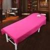 Cover Sheet for Massage Table Designed for SPA Use with Hole, Rose Red view 3