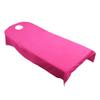 Cover Sheet for Massage Table Designed for SPA Use with Hole, Rose Red view 4