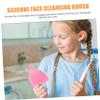 ARTSEWPLY 4pcs Face Brush Rabbit Face Wash Silicone Bristles Exfoliating Cleanser for Women view 3