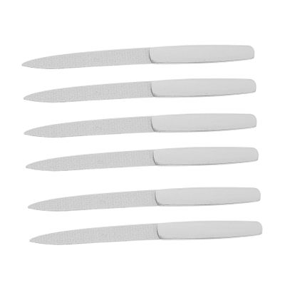 Baluue 6Pcs Stainless Steel Double-Sided Nail Files Set Practical Nail Care Tools for Manicure and Pedicure Household Use Metal Buffers Ergonomic Grip