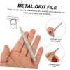 Baluue 6Pcs Stainless Steel Double-Sided Nail Files Set Practical Nail Care Tools for Manicure and Pedicure Household Use Metal Buffers Ergonomic Grip view 2