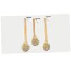 IWOWHERO Bamboo Long Handle Bath Brush Soft Bristle Back Scrubber for Men and Women Exfoliating Shower Brush for Deep Cleansing L Size for Bathing and Massage view 2