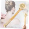 IWOWHERO Bamboo Long Handle Bath Brush Soft Bristle Back Scrubber for Men and Women Exfoliating Shower Brush for Deep Cleansing L Size for Bathing and Massage view 3