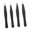 DECOMELODY 4Pcs Eyebrow Tweezer Set Mini Brow Clamp Tweezers Stainless Steel Eyebrow Grooming Tools for Women Hair Removal Tool for Makeup view 1