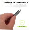 DECOMELODY 4Pcs Eyebrow Tweezer Set Mini Brow Clamp Tweezers Stainless Steel Eyebrow Grooming Tools for Women Hair Removal Tool for Makeup view 3