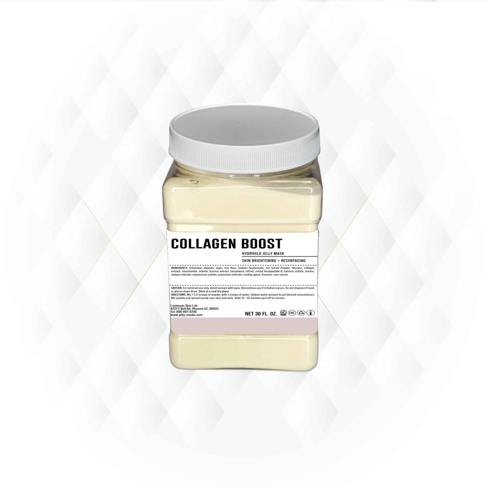 Collagen Boost Hydro Glo Jelly Mask - Professional Grade Peel Off Face for Hydration, Soothing skin Glow - Suitable for All Skin Types, Vajafacial Jelly Mask | 12 Applications (30 Fl Oz)
