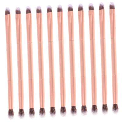 ARTSEWPLY 24pcs Double-Ended Eyeshadow Makeup Brushes Set for Women Portable Eye Tool Brushes Wooden Handle for Eye Shadow Nose Contouring and Highlighting
